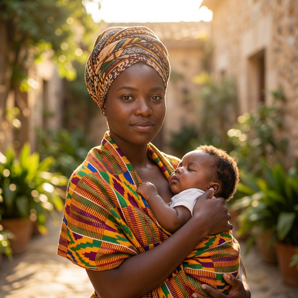 Teen mother in knitting program